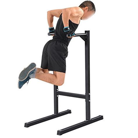 Dip Station Machine Self Standing Dip Bar Stand Bicep Tricep Exercise