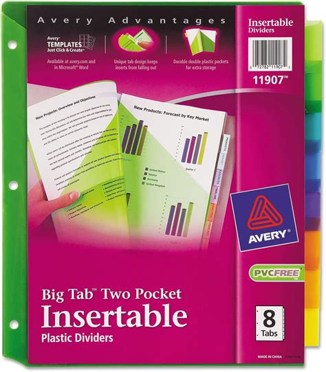 Avery Dividers For 3 Ring Binders 8 Tab Binder Dividers