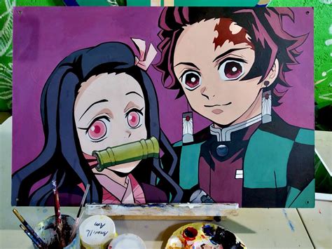 Demon Slayer Anime Art Geek Paintings Art Background Kunst