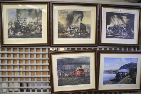 Five David Weston Railway Prints Including Flying Scotsman At