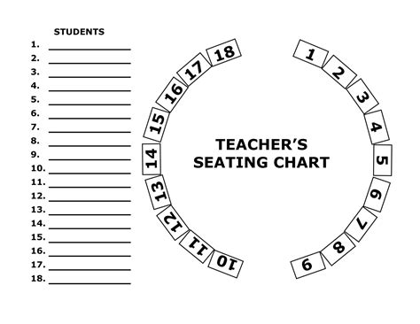 Free Printable Seating Chart Templates Guide [excel Pdf Word] Maker