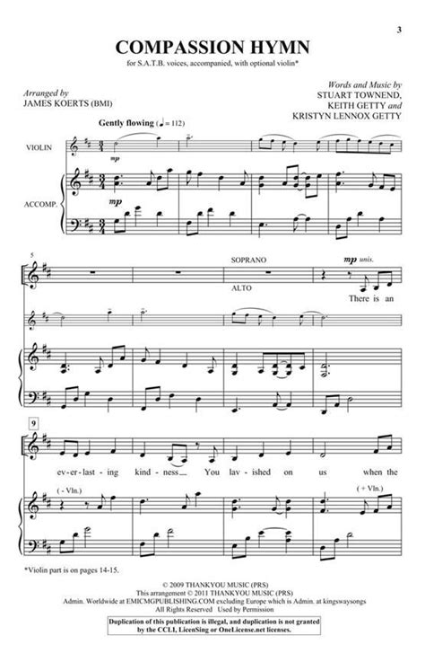 Compassion Hymn By James Koerts Mixed Choir Sheet Music