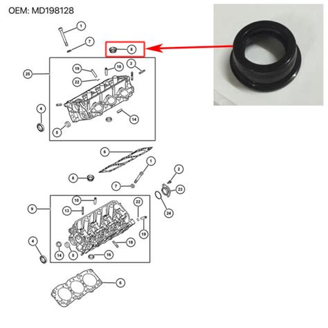 2pcs Genuine Spark Plug Tube Seal For Mitsubishi PAJERO V31 V33 V73 V75