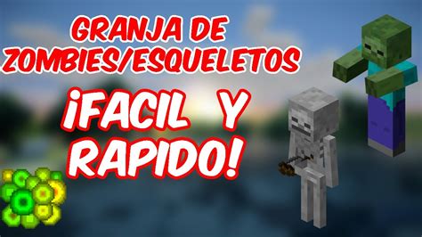 ⭐granja De Zombies Y Esqueletos Facil 115 Minecraft Bedrock Pe Y