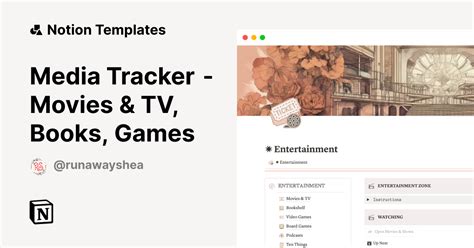 Media Tracker Movies TV Books Games Template Notion Marketplace