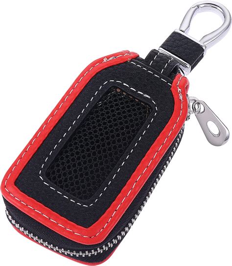 Prasacco Leather Car Key Chain Case Holder Car Key Case Auto Key Fob