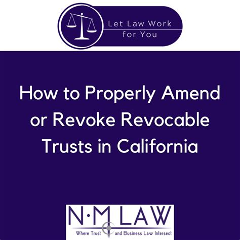 Amending A Revocable Living Trust L Estate Plan L California