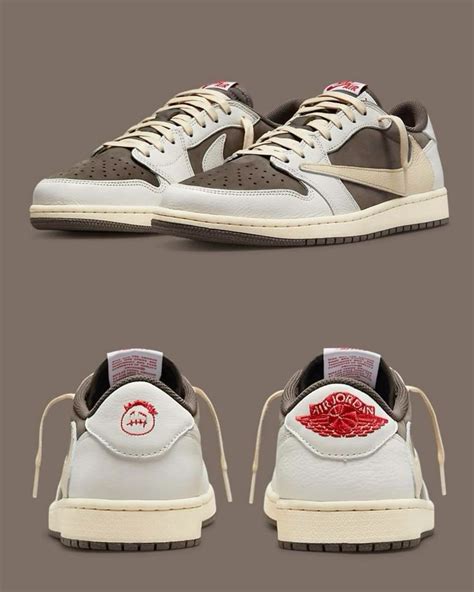 Travis Scott x AJ 1 Low OG Reverse Mocha ในป 2024 รองเทาผาใบ รองเทา