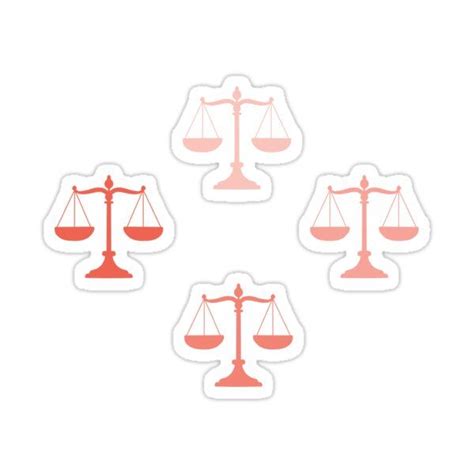 Pink Law Scales Of Justice Law Sticker For Sale By Lolalistic