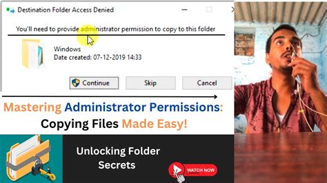 You Will Need To Provide Administrator Permission To Copy To This Folder Windows 11107 Youtube