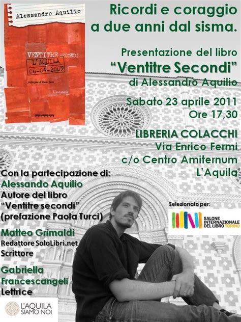 Domani A L Aquila Presentazione Del Libro Ventitre Secondi