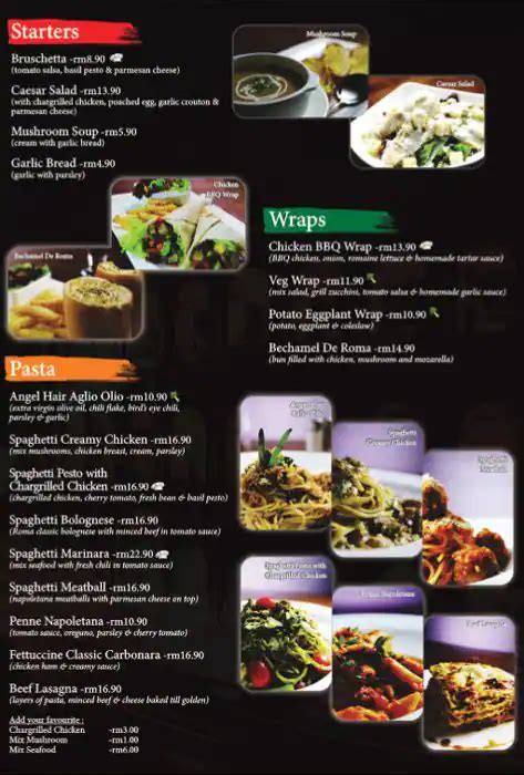 Caffe Roma Menu, Menu for Caffe Roma, Chow Kit, Kuala Lumpur - Zomato ...