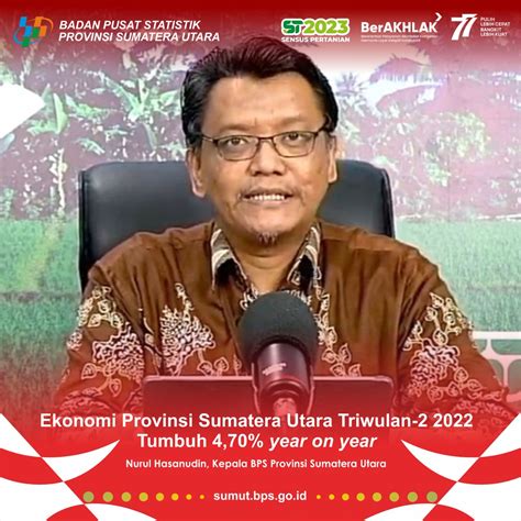 Ekonomi Sumut Triwulan II 2022 Tumbuh 4 70 Persen