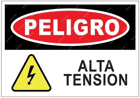 Señaletica Peligro Alta Tension Vector Premium