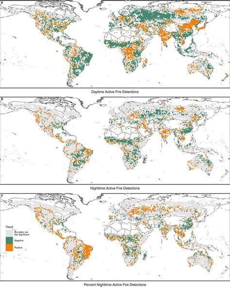 Global Trends In Active Fire Detections From 2003 To 2020 A C Day A