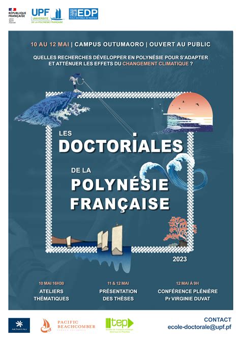 Les Doctoriales De La Polyn Sie Fran Aise Upf