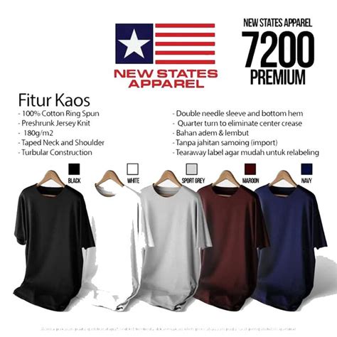 Kaos Polos Nsa Premium Kaos Polos Kaos Nsa New States