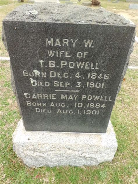 Carrie May Powell 1884 1901 Mémorial Find a Grave