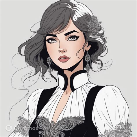 Ai Art A Girl In A Black And White Dress By Abdallah F Text To Image