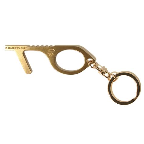 A Bathing Ape Bape Clean Keychain gold