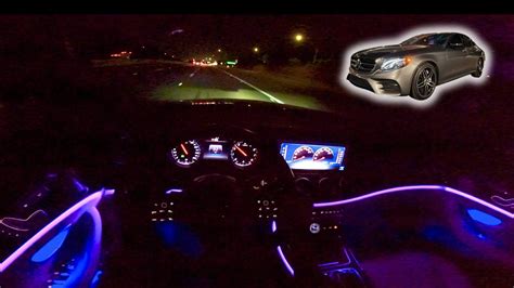 2019 Mercedes Benz E300 Pov Night Drive Pure Sound Youtube