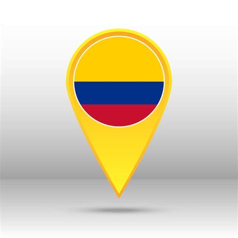 Premium Vector Map Pin Colombia Flag Vector