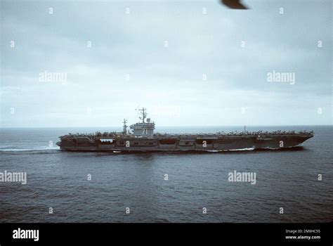 Aerial Starboard Beam View Of The Nuclear Powered Aircraft Carrier Uss Theodore Roosevelt Cvn