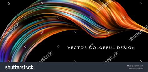 3d Abstract Colorful Fluid Design Vector Stock Vector Royalty Free