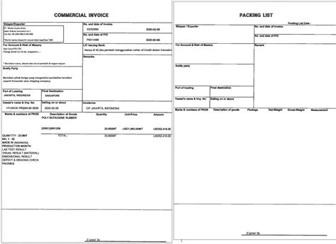 Yang Perlu Diperhatikan Dalam Invoice Packing List Ekspor Impor