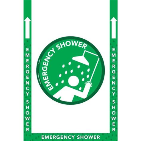 Slip Resistant Floor Decal Kit Mil Emergency Shower Visual