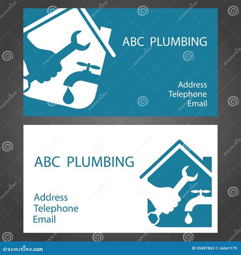 Design Business Cards For Plumbers Royalty Free Stock Photo - Image ...