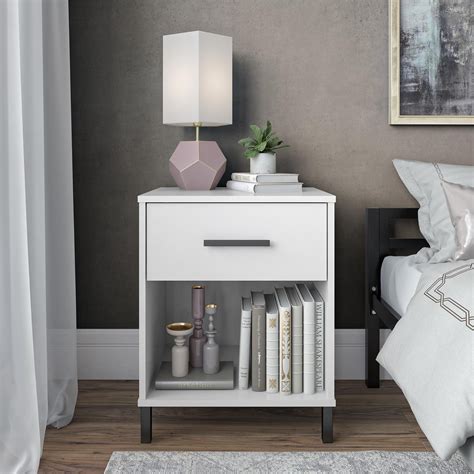 White Round Nightstand With Drawer - School House White 1 Drawer Nightstand from NE Kids ... : 2 ...