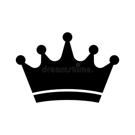 Crown Icon Black King Crown Symbol Stock Vector Illustration Of