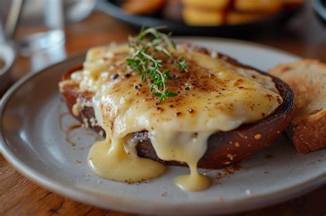 Premium Photo A Plate Of Welsh Rarebit A Dish Made From A Savory Sauce Of Melted Cheese And