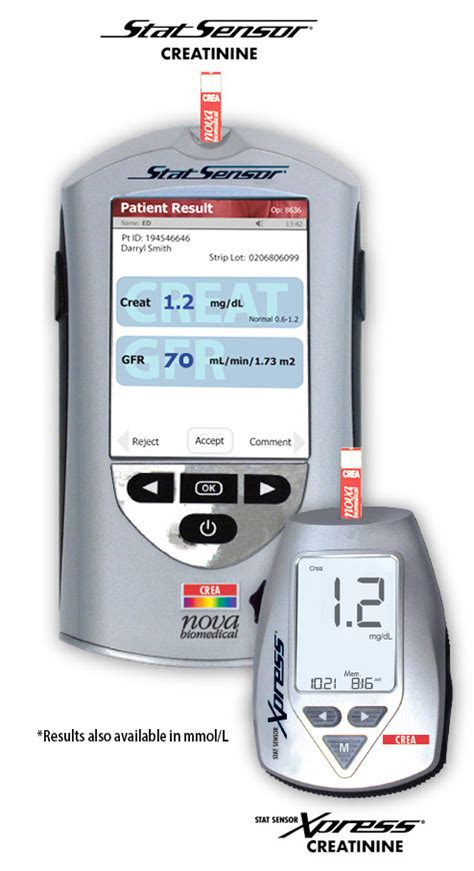 StatSensor® and StatSensor Xpress® Creatinine and eGFR Meters