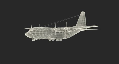 3d Model Lockheed C 130 Hercules Military Transport