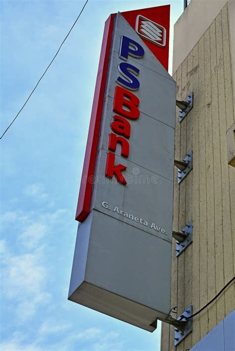 Psbank Philippine Savings Bank Facade In Quezon City Philippines