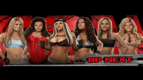 Wwe Smackdown Vs Raw 2008 Ps2 Ashley Candice Kelly Melina Michelle Torrie 6 Man Battle Royal