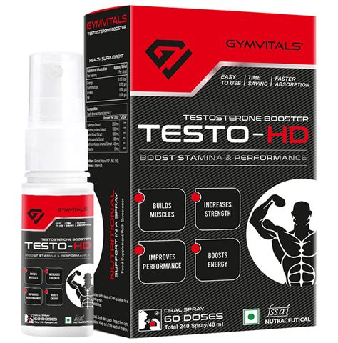 Gymvitals Testo Hd Testosterone Booster Oral Spray Buy Box Of 400 Ml Spray At Best Price In