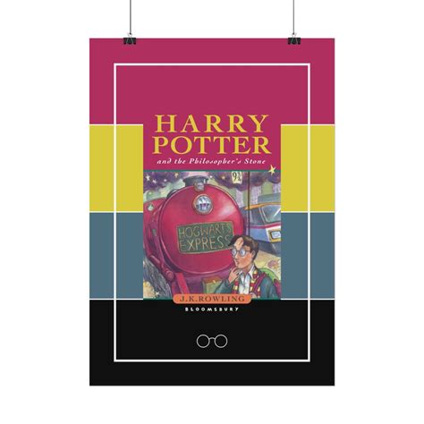 Harry Potter Book Cover Digital Art Jk Rowling Philosophers Stone Poster Sorcerers Stone