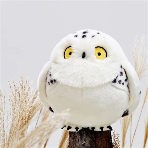 Chubby Plush Snowy Owl Stuffed Animal Realistic Plush Toys