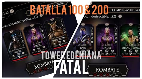 BATALLA 100 200 De La Torre Edeniana FATAL Mortal Kombat Mobile