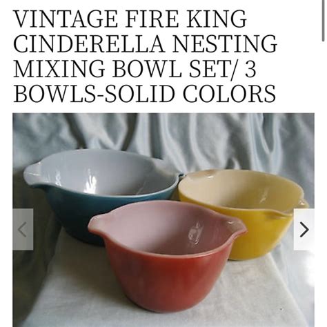 Fire King Dining Vintage Fire King Mixing Bowls Set Of 3 Primary Colors Poshmark