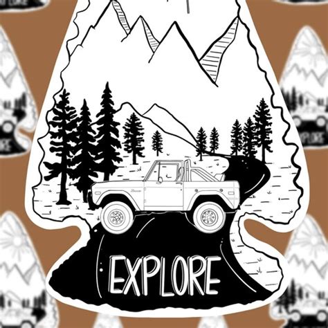 Bronco Explore Sticker Outdoor Decal Dishwasher Safe Bronco Etsy