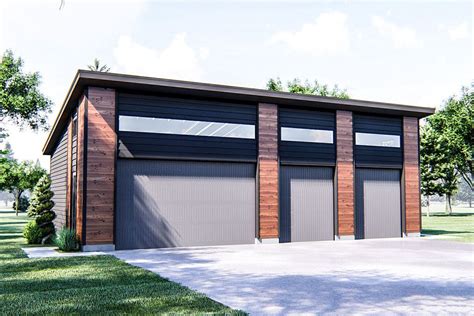 Plan 62858dj Modern Garage With Sloped Ceiling Modern Garage Garage