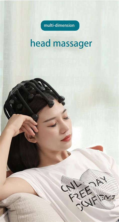 Vibration Scalp Massage Device Light Therapy Head Electric Head Kneading Scalp Massager Electric