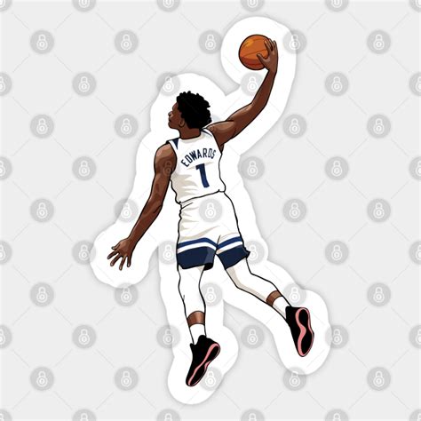 Anthony Edwards Vector Dunk - Anthony Edwards - Sticker | TeePublic