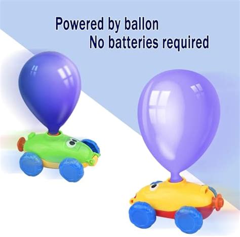 Balloon Launcher Toy Set Balloon Powered Cars Balloon Car Toy With Pump Creative Inflatable