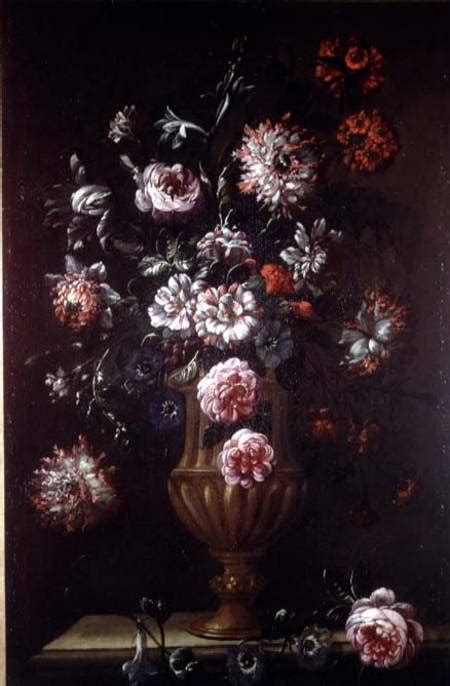 Still Life Of Flowers In An Urn Gaetano Cusati