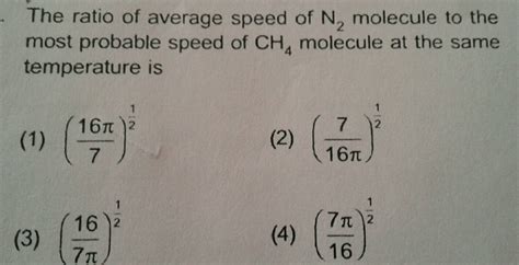 Calculate The Average Rms And Most Probable Speed Of So Molecules At